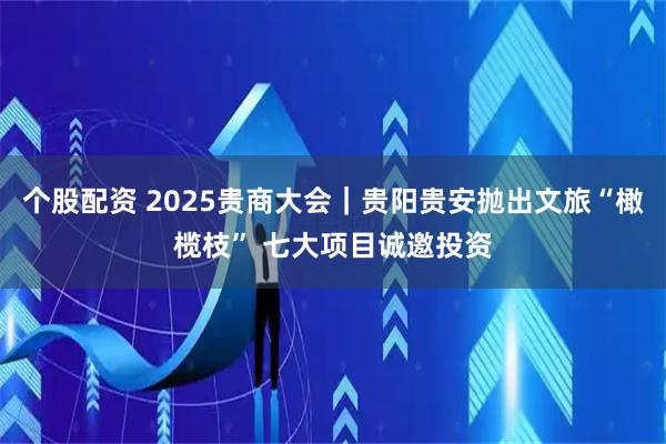 个股配资 2025贵商大会｜贵阳贵安抛出文旅“橄榄枝” 七大项目诚邀投资